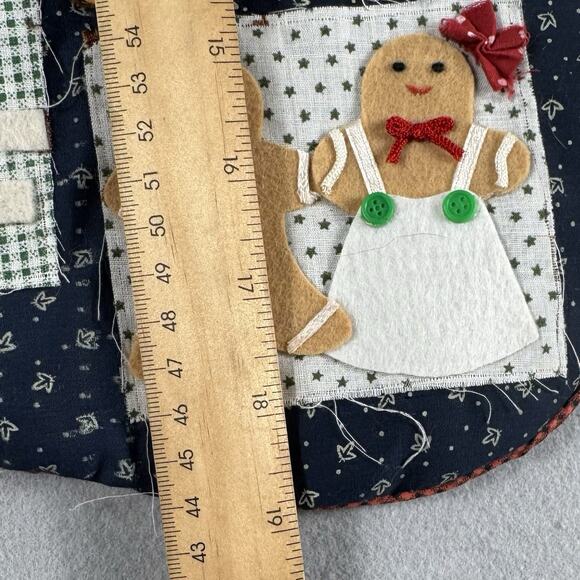 VTG 1990s Lot of 3 Quilted Patchwork Christmas Stockings 19” Angel Snowman Read - Picture 11 of 11